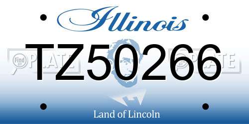 TZ50266 Illinois License Plate
