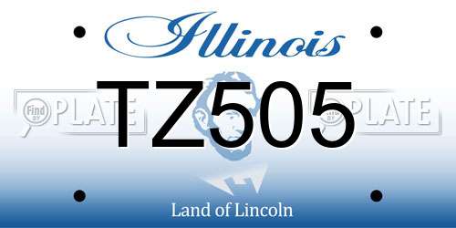TZ505 Illinois License Plate