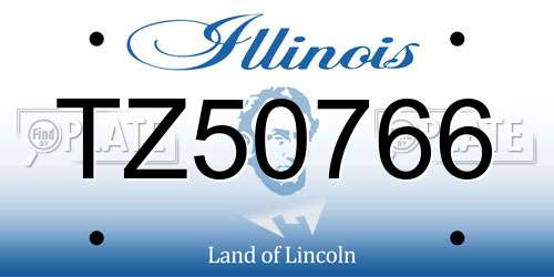 TZ50766 Illinois License Plate