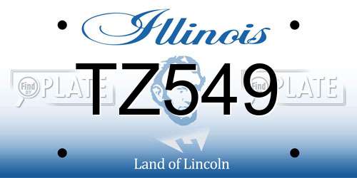 TZ549 Illinois License Plate