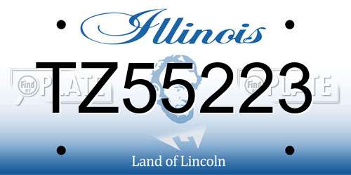 TZ55223 Illinois License Plate