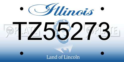 TZ55273 Illinois License Plate
