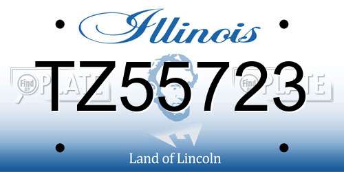 TZ55723 Illinois License Plate