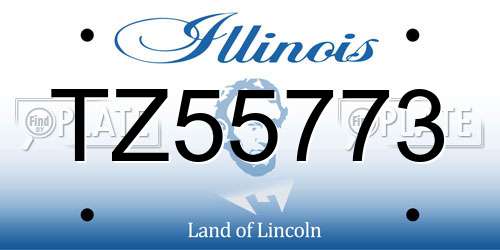 TZ55773 Illinois License Plate