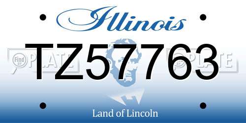 TZ57763 Illinois License Plate
