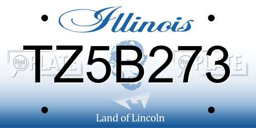 TZ5B273 Illinois License Plate