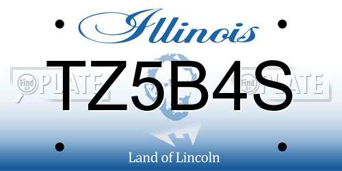 TZ5B4S Illinois License Plate