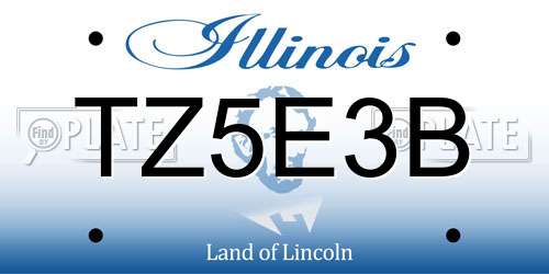 TZ5E3B Illinois License Plate