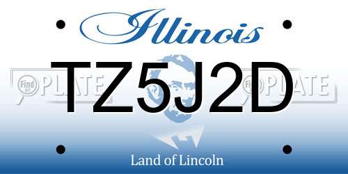 TZ5J2D Illinois License Plate