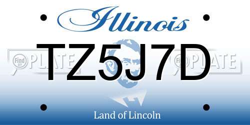 TZ5J7D Illinois License Plate