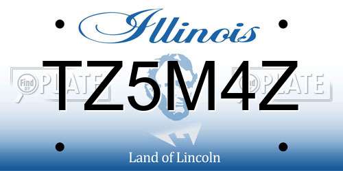 TZ5M4Z Illinois License Plate