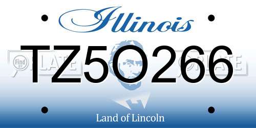 TZ5O266 Illinois License Plate