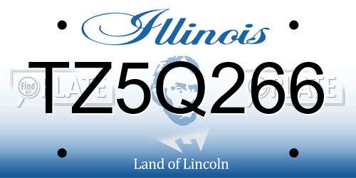 TZ5Q266 Illinois License Plate