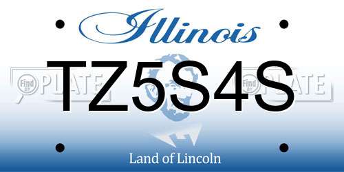 TZ5S4S Illinois License Plate