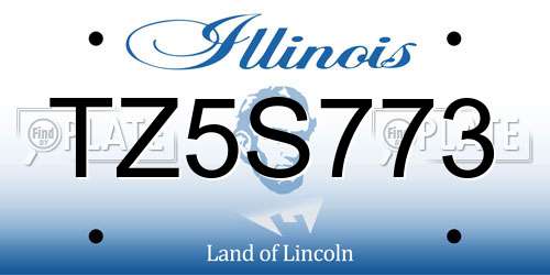 TZ5S773 Illinois License Plate