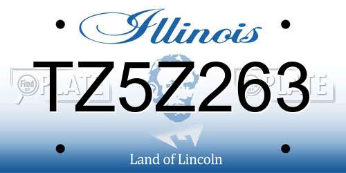 TZ5Z263 Illinois License Plate