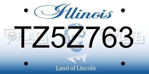 TZ5Z763 Illinois License Plate