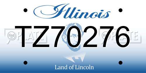 TZ70276 Illinois License Plate