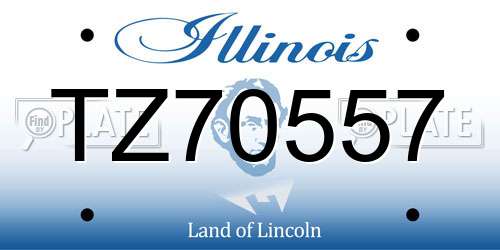 TZ70557 Illinois License Plate