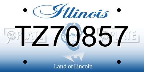 TZ70857 Illinois License Plate