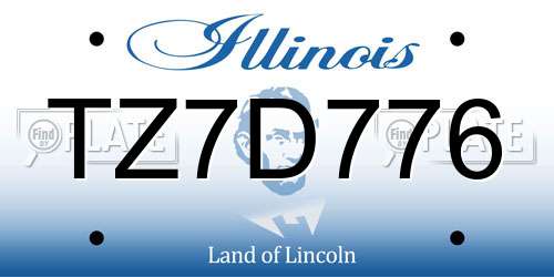 TZ7D776 Illinois License Plate