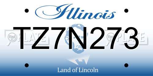 TZ7N273 Illinois License Plate