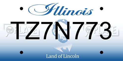 TZ7N773 Illinois License Plate