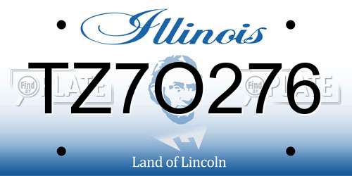 TZ7O276 Illinois License Plate