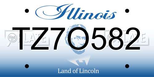 TZ7O582 Illinois License Plate