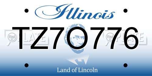 TZ7O776 Illinois License Plate