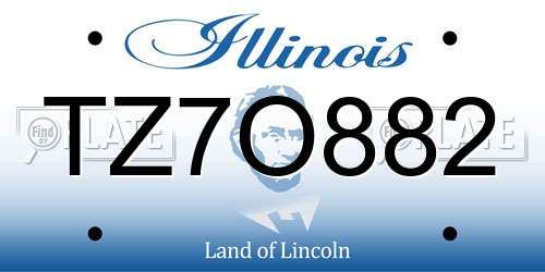 TZ7O882 Illinois License Plate