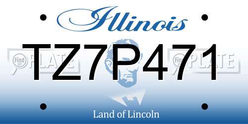 TZ7P471 Illinois License Plate