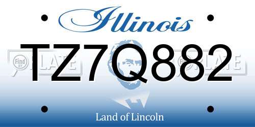 TZ7Q882 Illinois License Plate