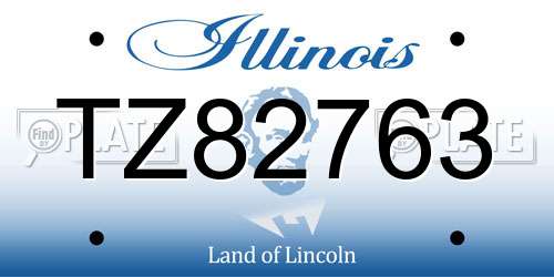 TZ82763 Illinois License Plate