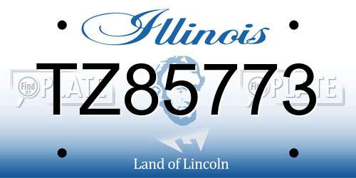 TZ85773 Illinois License Plate