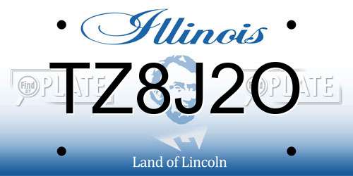 TZ8J2O Illinois License Plate