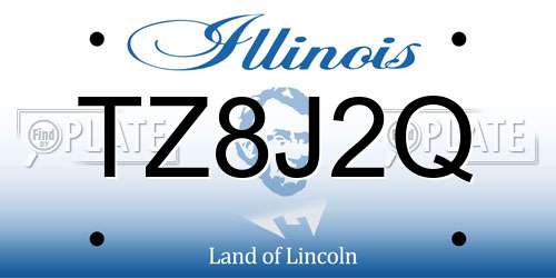 TZ8J2Q Illinois License Plate