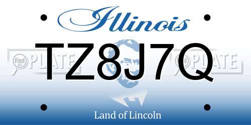TZ8J7Q Illinois License Plate