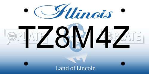 TZ8M4Z Illinois License Plate