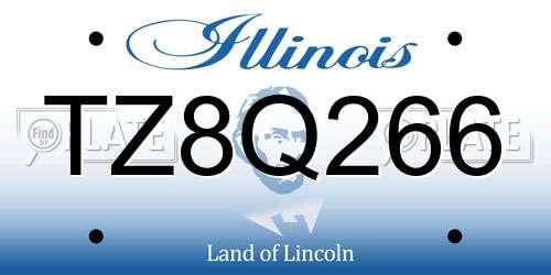 TZ8Q266 Illinois License Plate