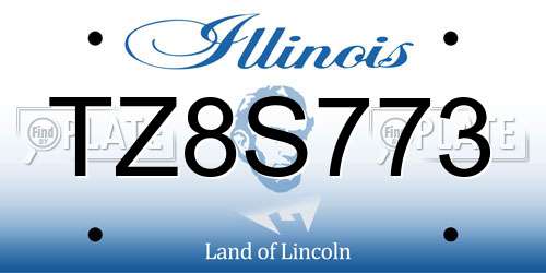 TZ8S773 Illinois License Plate
