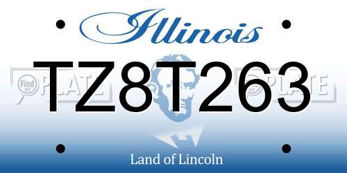 TZ8T263 Illinois License Plate