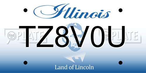 TZ8V0U Illinois License Plate