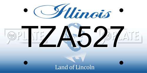TZA527 Illinois License Plate