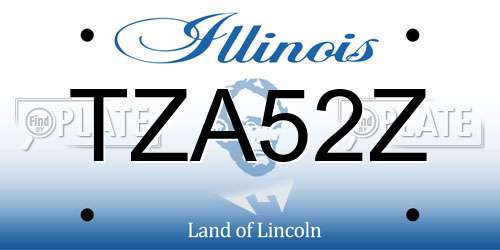 TZA52Z Illinois License Plate