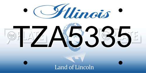 TZA5335 Illinois License Plate