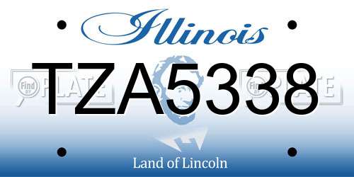 TZA5338 Illinois License Plate