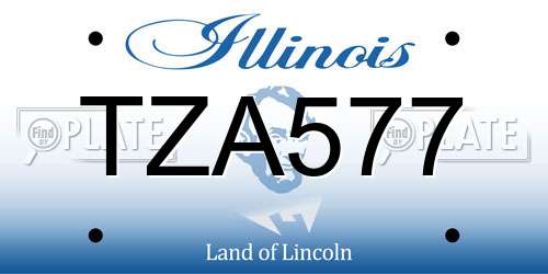 TZA577 Illinois License Plate
