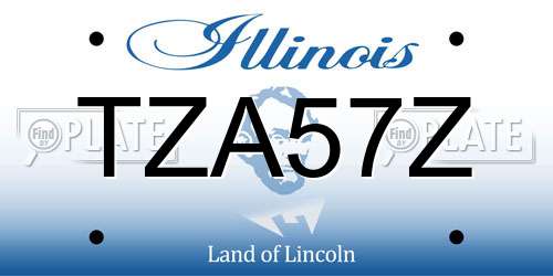 TZA57Z Illinois License Plate