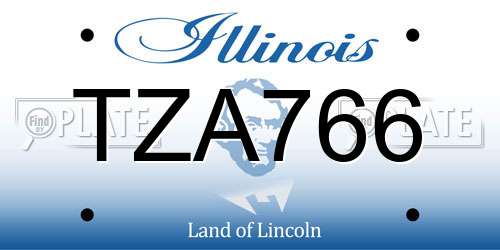 TZA766 Illinois License Plate